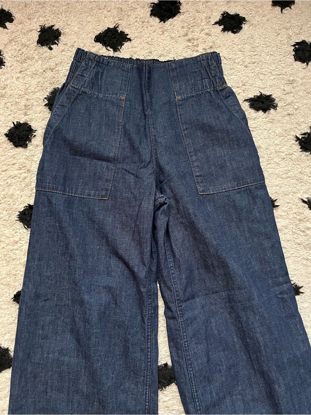 We the free size small Wide Leg Dark Denim Pants - Picture 7 of 13